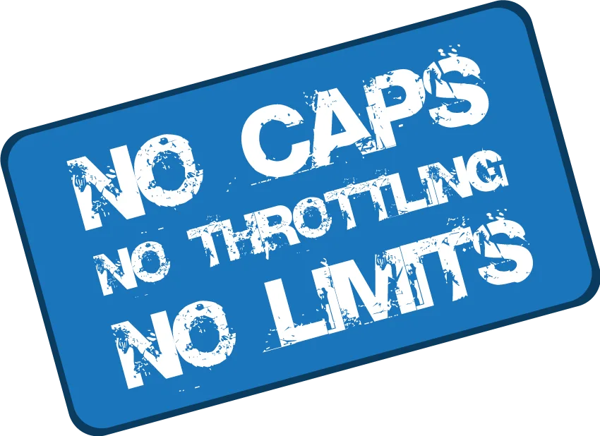 No caps. No throttling. No limits.
